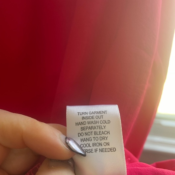 NSR V-neck Fuchsia Hot Pink Dress with Lace Slip Medium - Picture 17 of 17